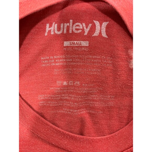 Hurley USA American Flag Logo Graphic T-Shirt Small (S) Petite Orange - Picture 6 of 7